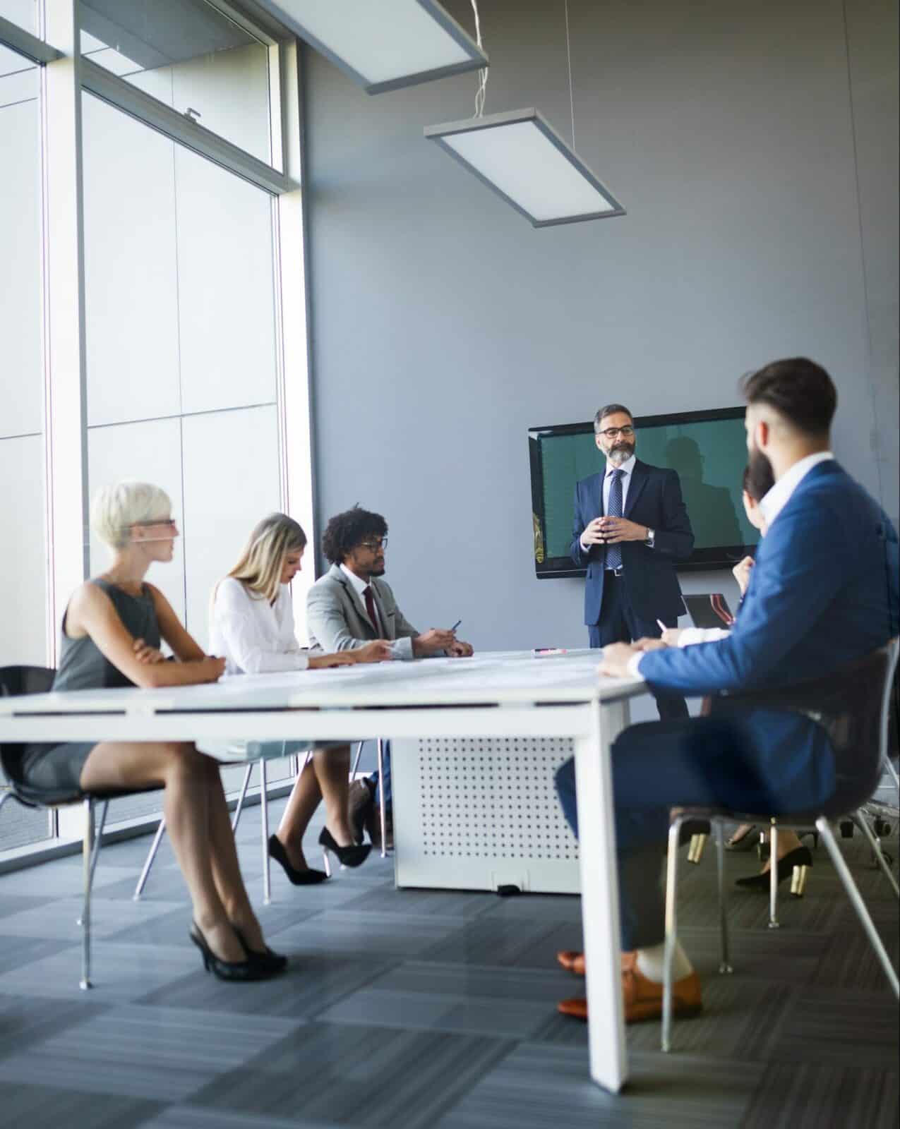 Business people conference and meeting in modern office